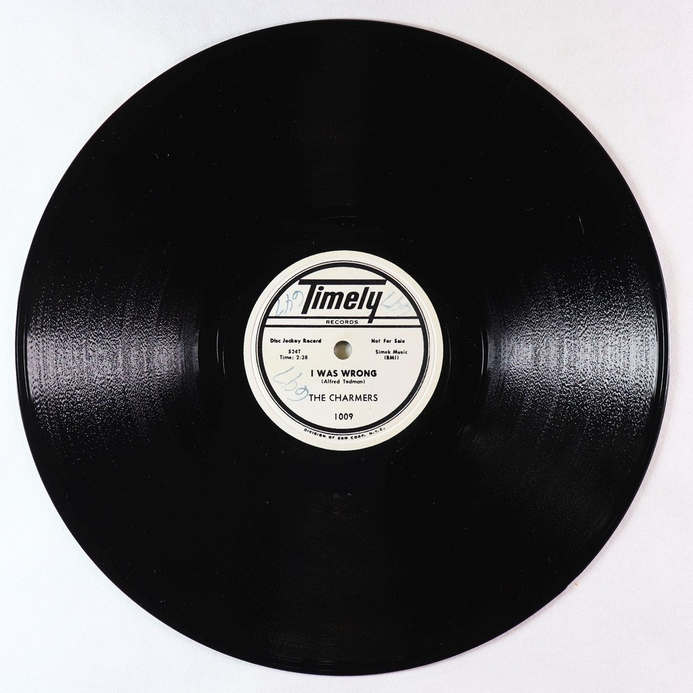 Doo-Wop 78 - Charmers - I Was Wrong/The Mambo - Timely - VG++ promo!