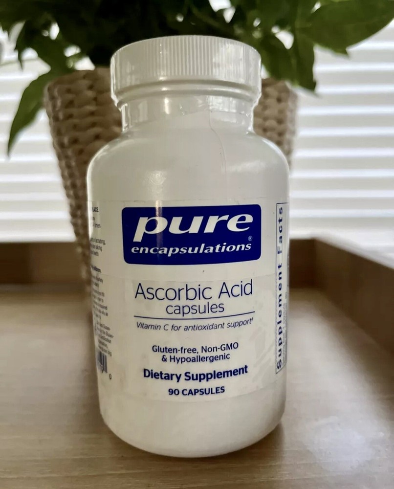 Pure Encapsulations Ascorbic Acid Capsules 90 Count Exp 07/25