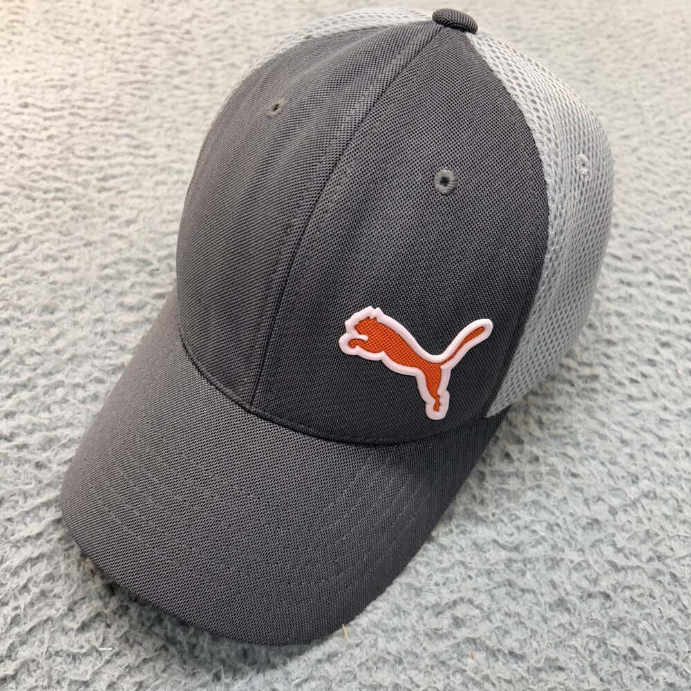 Puma Soccer Hat Cap  Baseball Cap One Size Puma Gray Soft Mesh Stapback