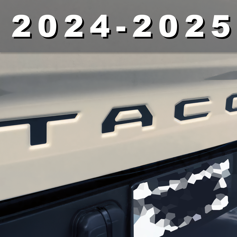 VINYL: MATTE BLACK TAILGATE LETTERS INSERT FOR TACOMA 2024 US MADE