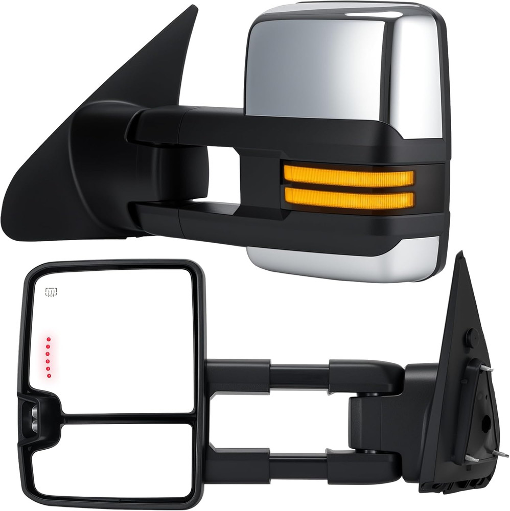 2007-21 Tundra 2008-17 Sequoia Tow Mirrors Power Heated–Compatible Replacement