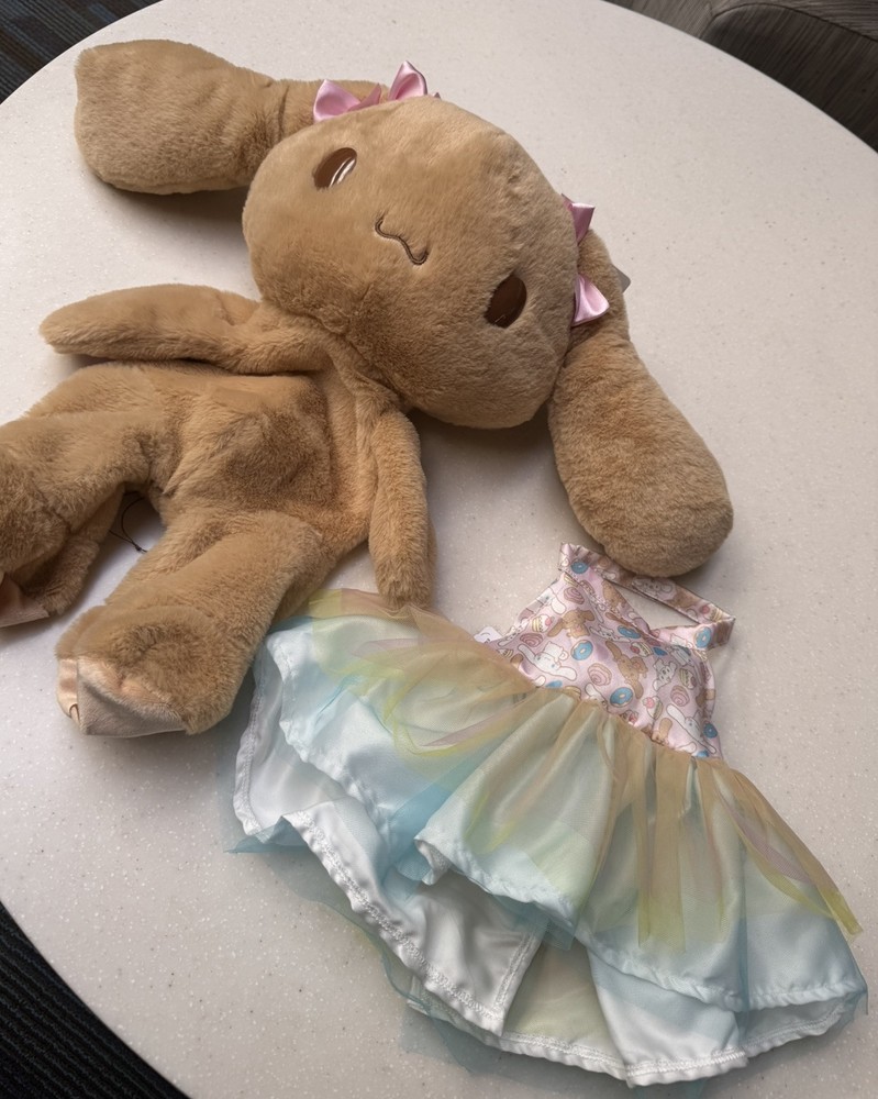 Build A Bear Sanrio Unstuffed NWT Mocha w/ Matching Dress