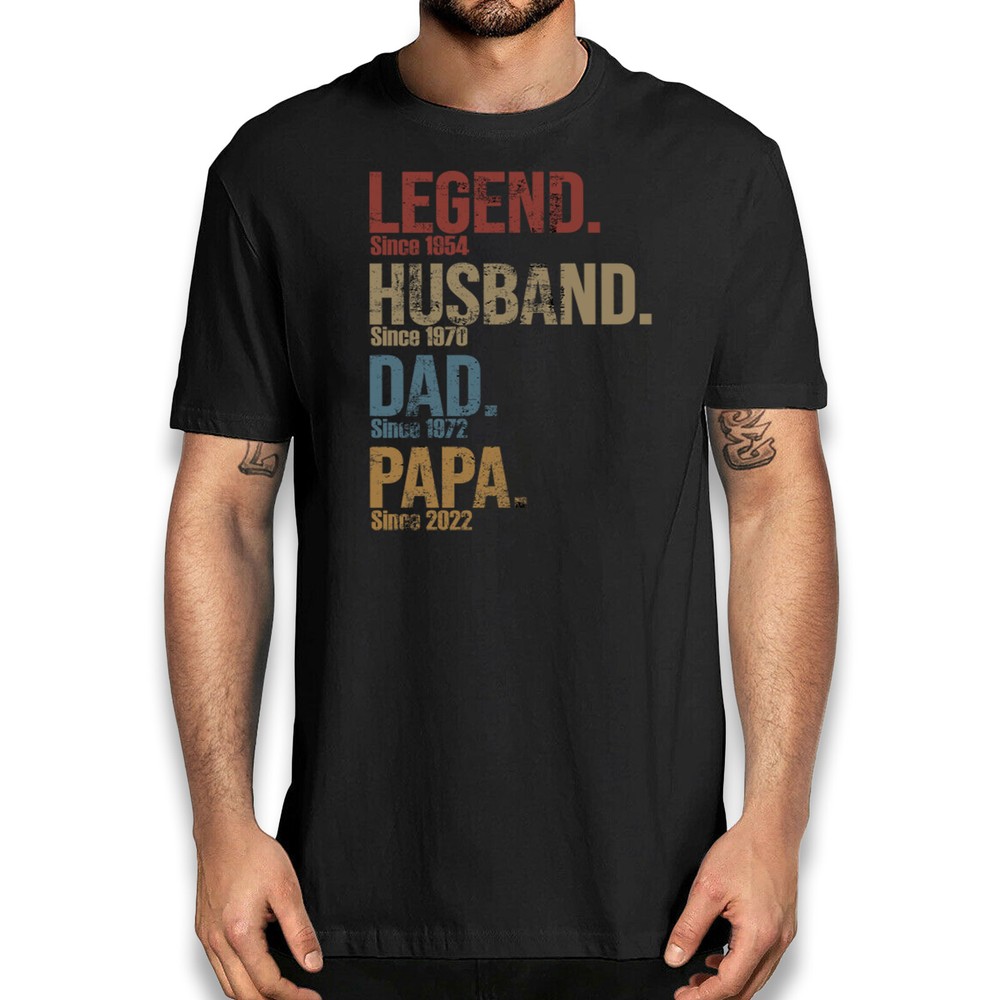 Papa Personalized Father's Day T-shirt Legend Dad Husband Custom Birthday Shirt