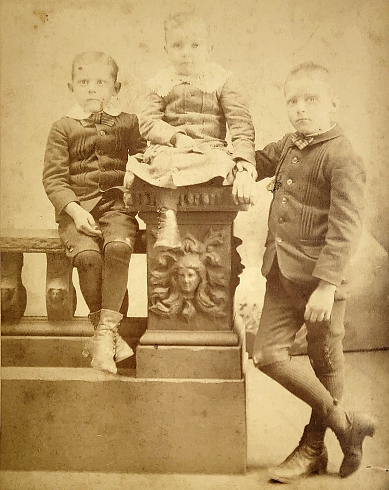 Chicago Illinois IL Portrait Of Children Boys Girl Vintage Cabinet Card Photo