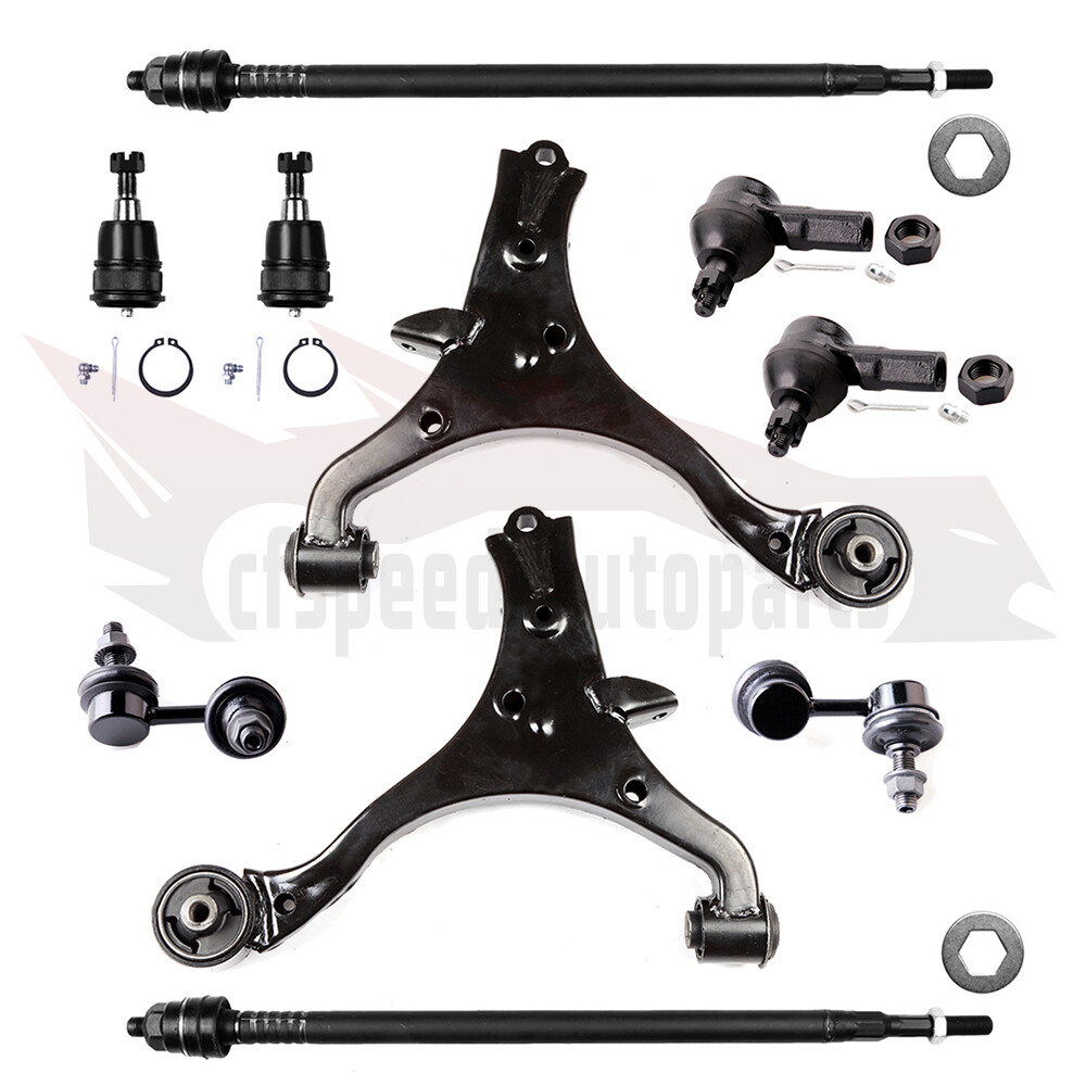 10PCS Honda CR-V 2002-2006 Control Arm Tie Rod Ball Joint Steering Kit