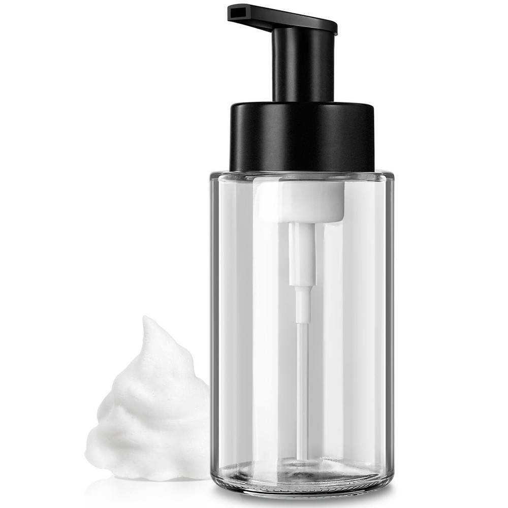 Foaming Hand Soap Dispenser 10 Oz/300ml Glass Hand Soap Dispenser Clear Foaming