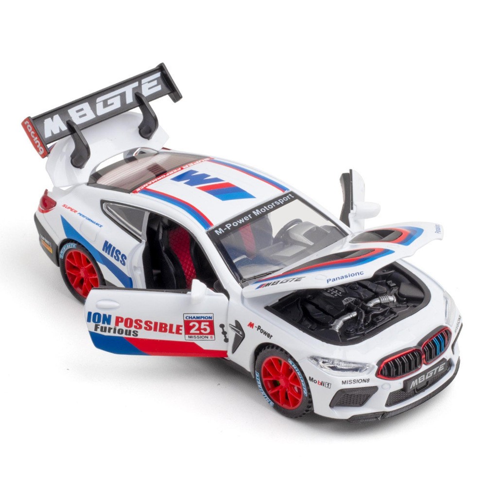 1:32 Doors Openable Alloy Pull Back Diecast Car Vehicle Model Sound&Light Toys c
