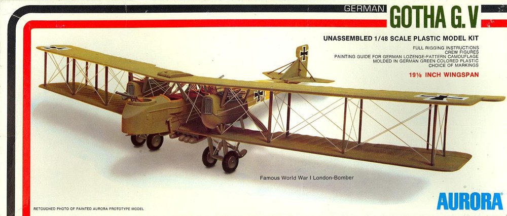 1976 Aurora Models 1/48 GOTHA G-V German WWI Bomber *SEALED*