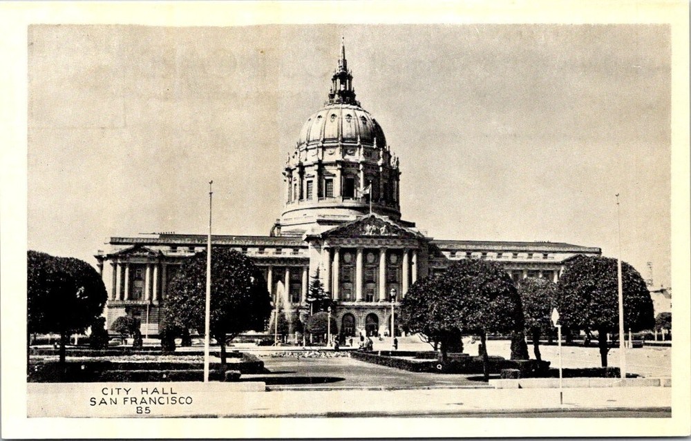 1930s City Hall Building of San Francisco California Vintage Postcard