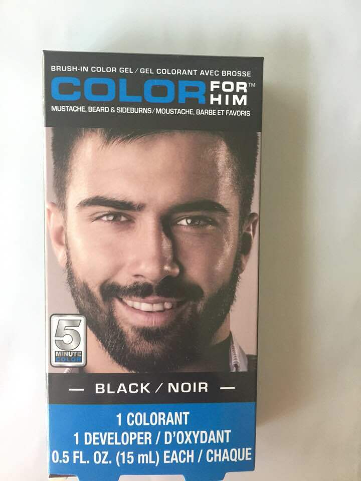 Men's Brush In Mustache Beard Hair Sideburns Color For Him (Black)
