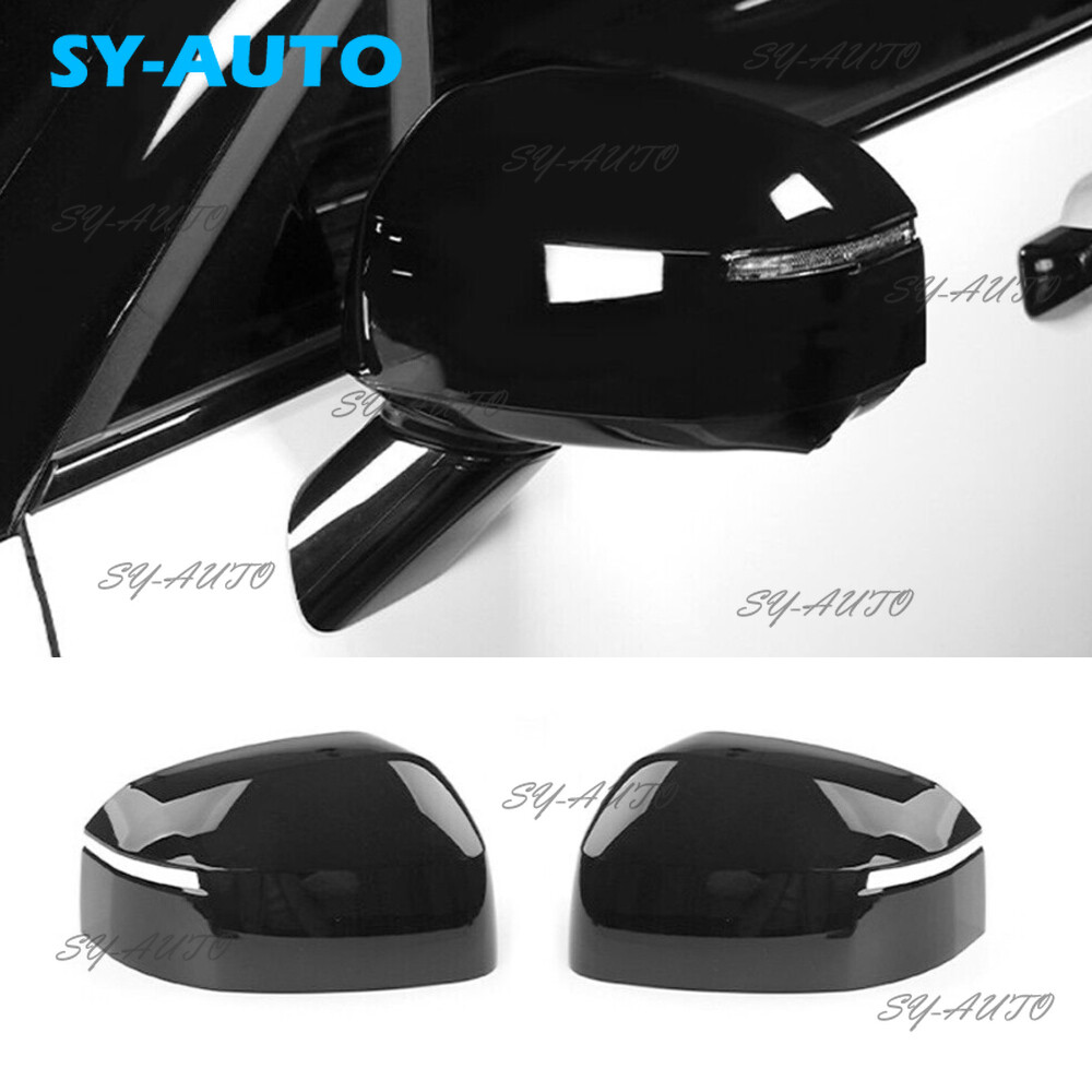 ABS Black Side Rearview Mirror Caps Shell Cover For Hyundai Santa Fe 2024 2025