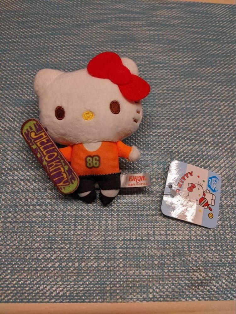 Sanrio Hello Kitty Snowboard Mascot Plush Toy 4.5in Official Character Gift