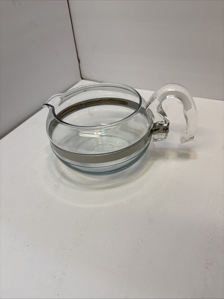 Vintage Pyrex Glass Stove Top Coffee Pot 6 cup Carafe  8446-B Flameware no Lid