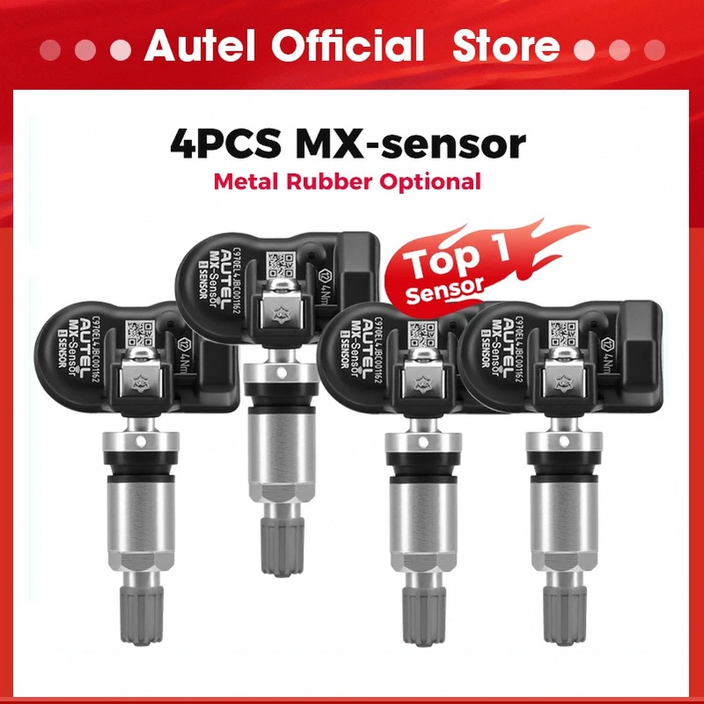Dual-Frequency TPMS Sensor - Programmable 315 433 MHz Screw-In Tire Sensor