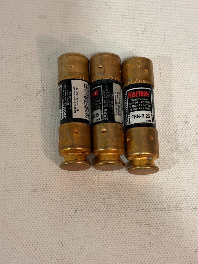 Used - Fusetron FRN-R 25 (Lot of 3)