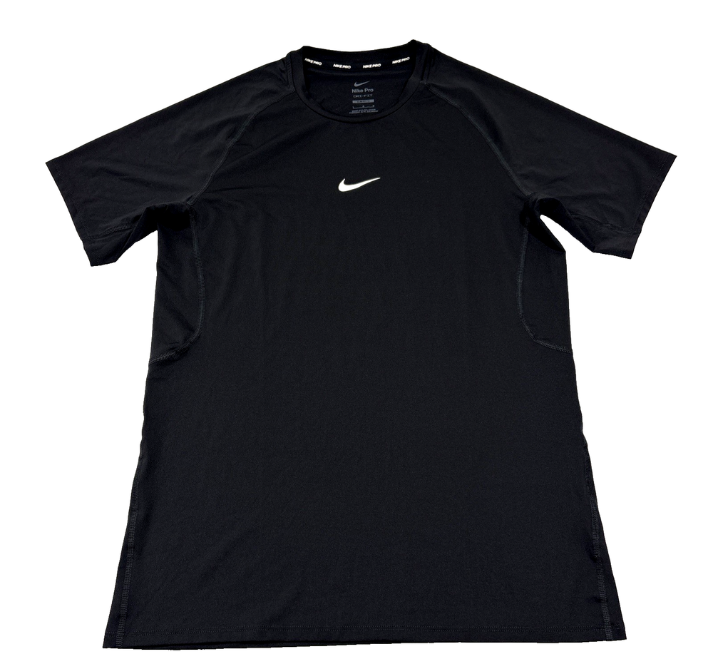 NWOT Nike Pro Dri-FIT Training Swoosh Men's L Slim Fit Black T-shirt FB7929