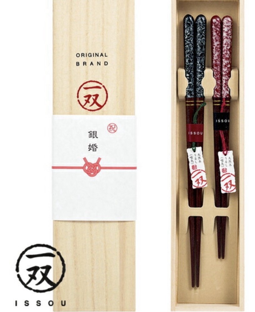 Japanese Chopsticks Pair Giftset Japan Traditional URUSHI ISSOU