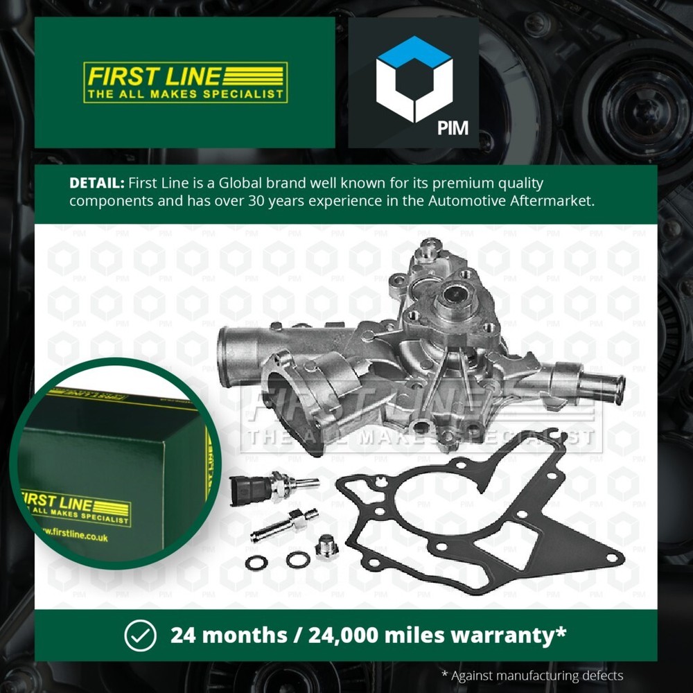 Water Pump fits VAUXHALL CORSA C, D 1.0 00 to 14 Coolant Firstline 024469102 New
