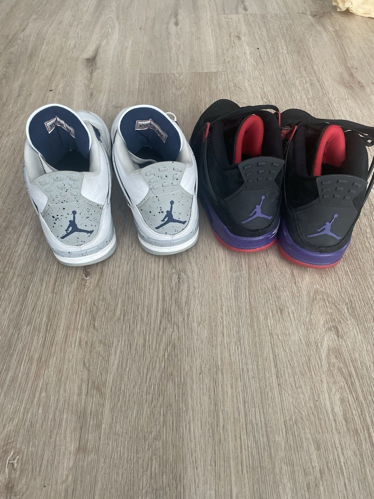 Nike Air Jordan 4 Retro Shoes - White and Black Colorways