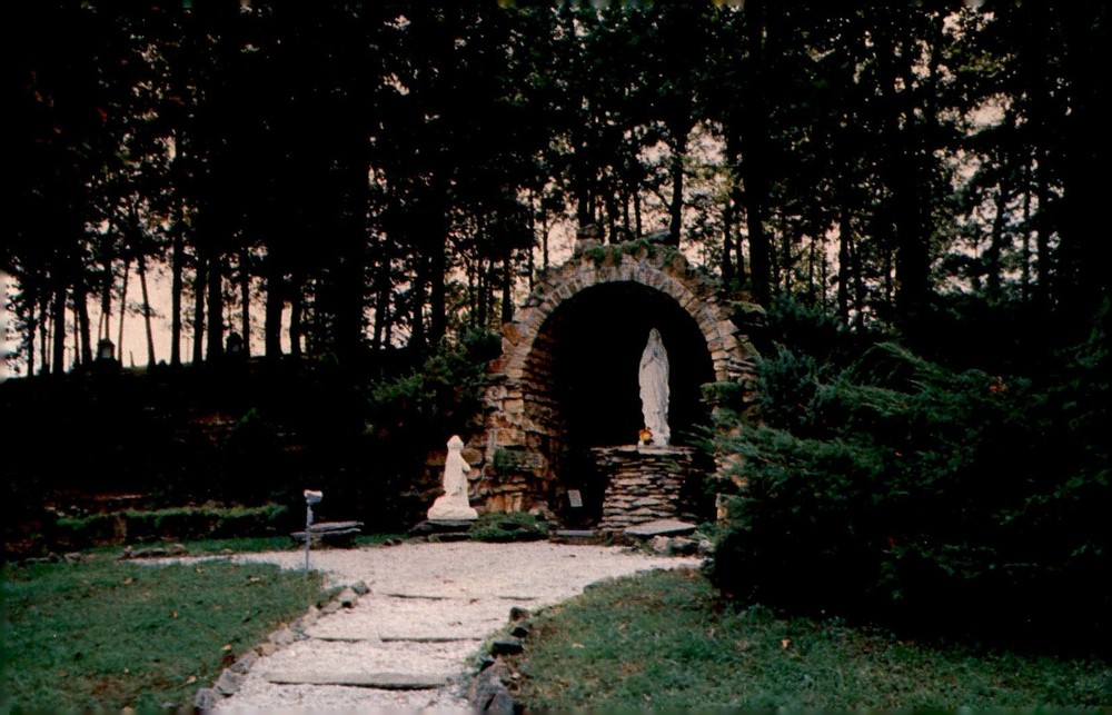 Our Lady of Lourdes Grotto, Convent Immaculate Conception, Ferdinand, Postcard