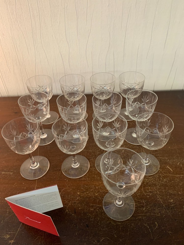 13 Cut Glass Wine Glasses In Baccarat Crystal (Price Per Unit)