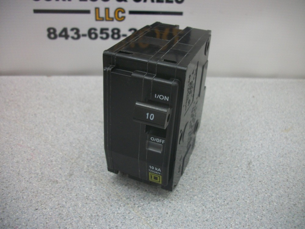 Square D Qo Circuit Breaker Qo210 10Amp 240Volt 2Pole Nob