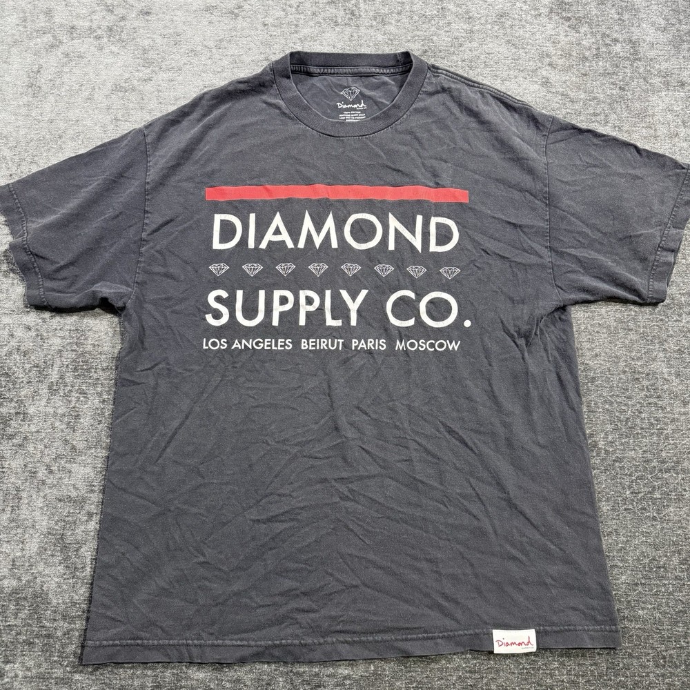 Diamond Supply Co. Spell Out Vintage T-Shirt Classic Logo Made USA Men’s Size XL