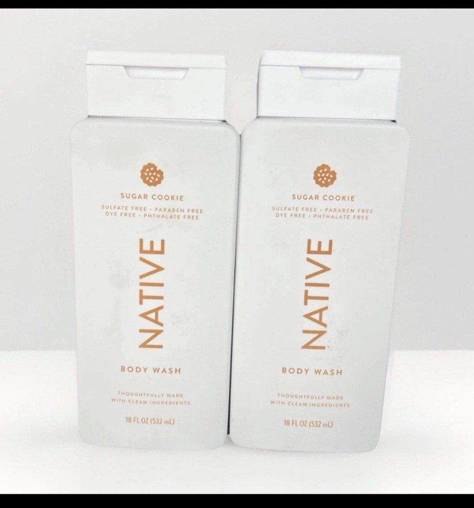 2 Pack! Native Sugar Cookie Body Wash Christmas, Limited Edition, 18 Oz Each