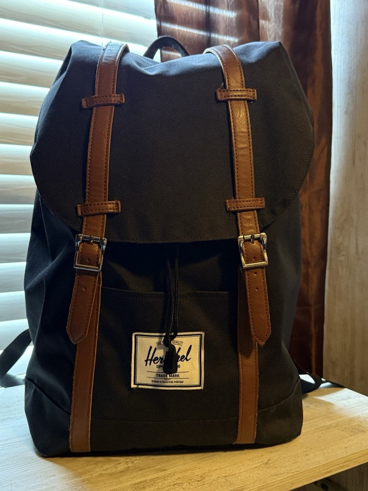 Large blue & brown Herschel backpack, barely used, great condition!