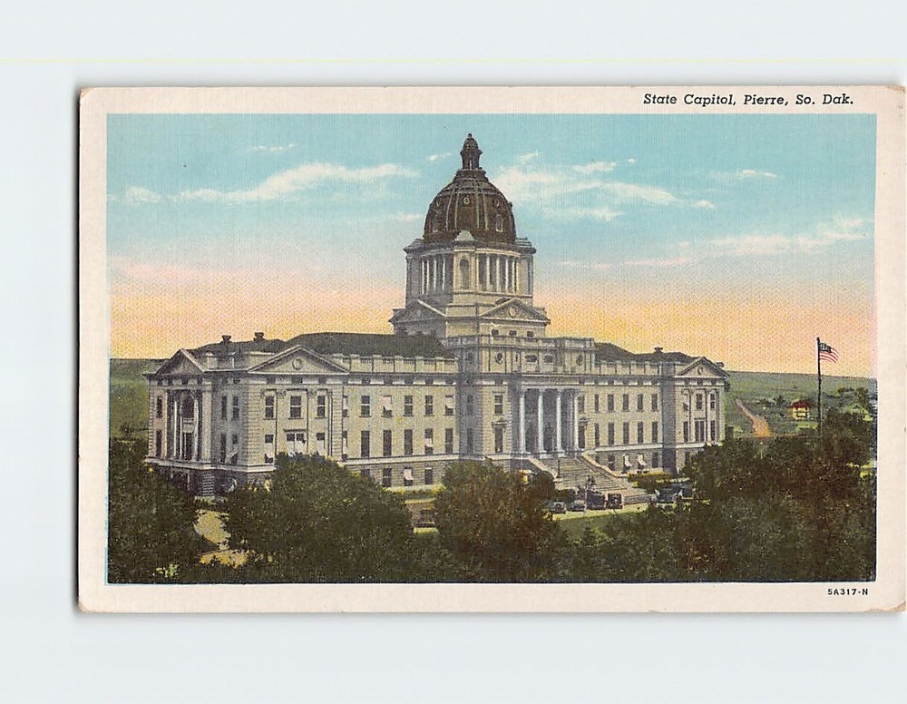 Postcard State Capitol Pierre South Dakota USA