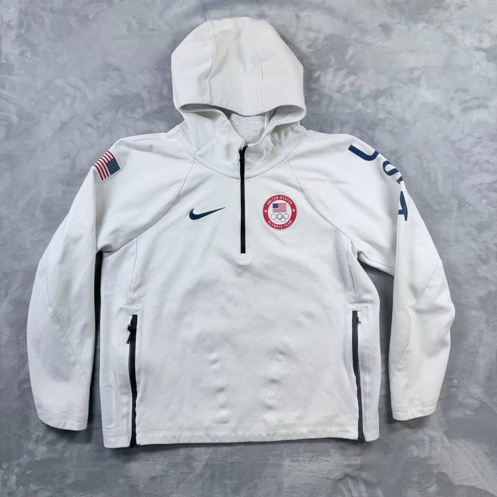 Nike Tech Team USA Olympics Tech Fleece Pullover Hoodie Women’s Size L  907626