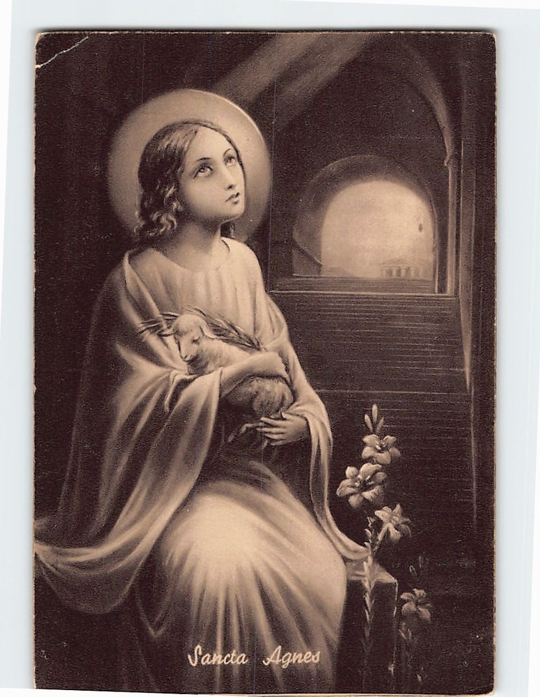 Postcard Saint Agnes of Rome