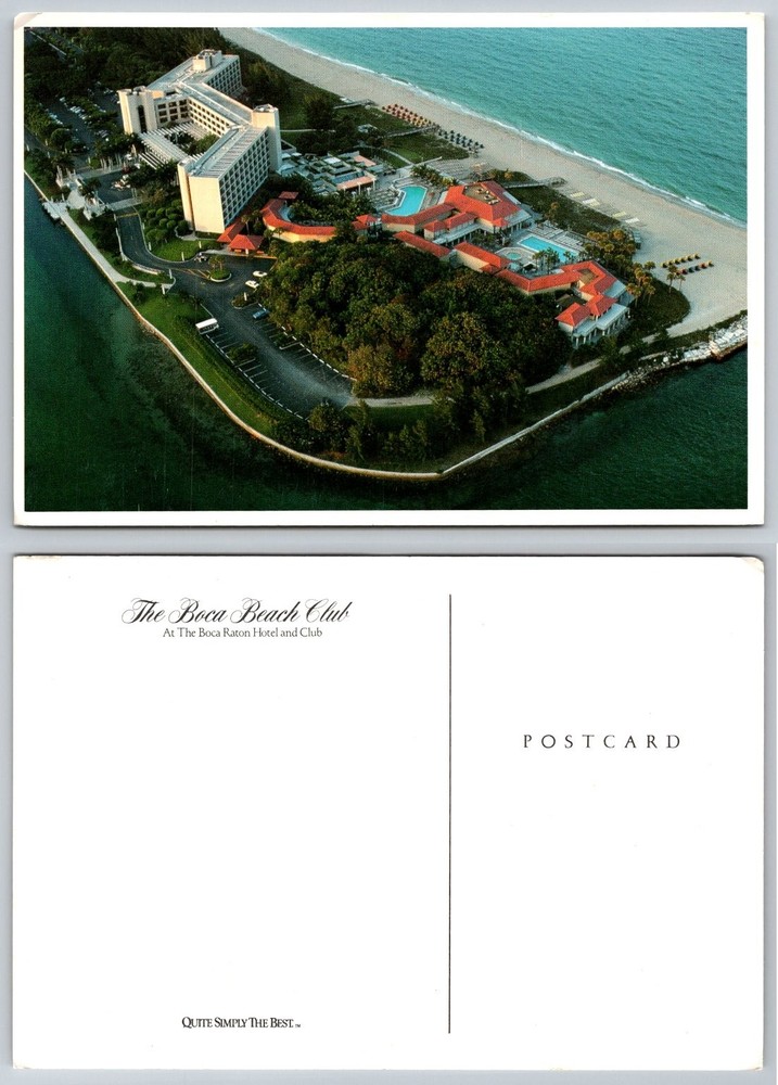 Boca Beach Club Boca Raton Hotel FL Aerial View Vintage Postcard Florida Resort