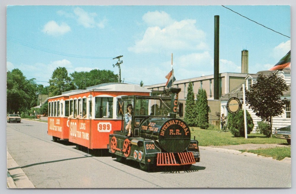 Soo Locks Tour Train Sault Ste. Marie MI Postcard Upper Michigan Card Co.