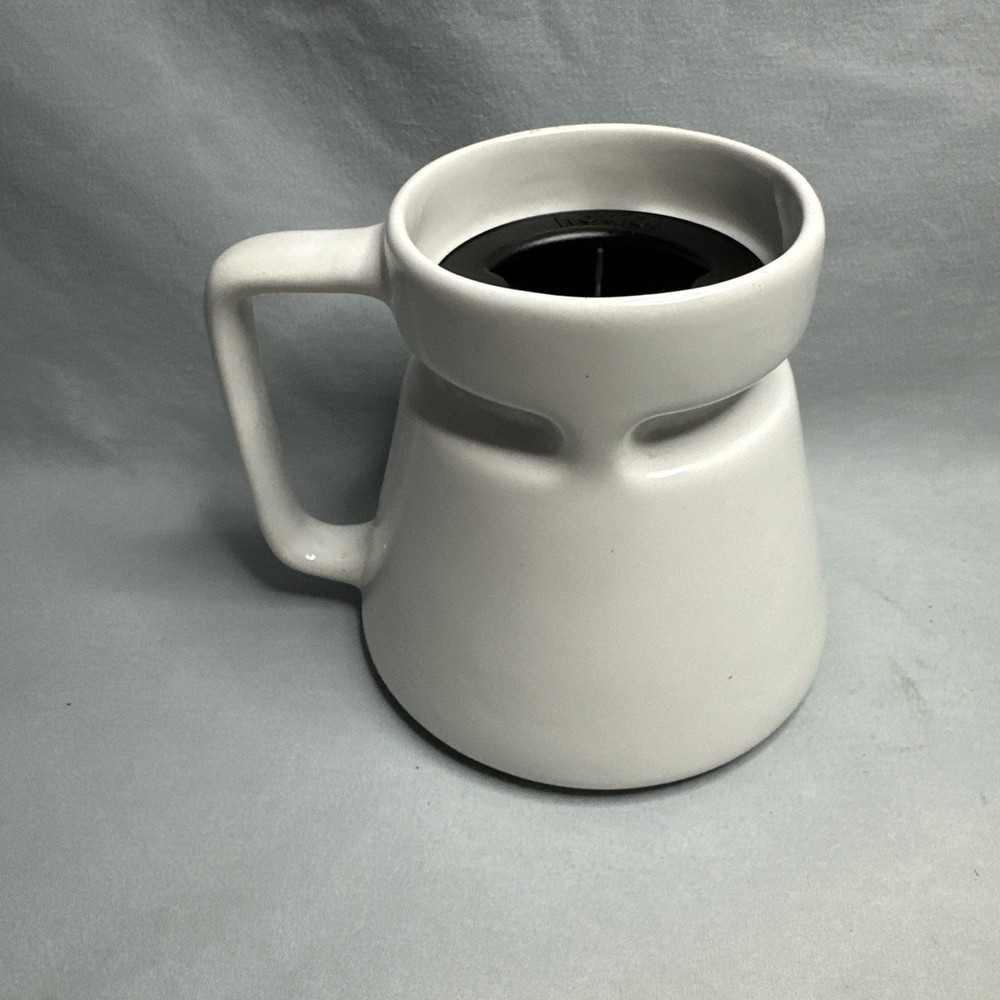Hotjo Coffee Mug Cup 1980s 14oz  White Ceramic Travel with Lid No Slip No Spill