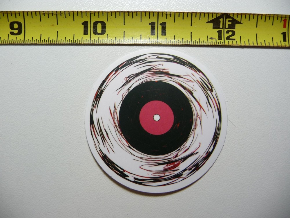 Vinyl Record Style Sticker Decal for DJs and Music Lovers