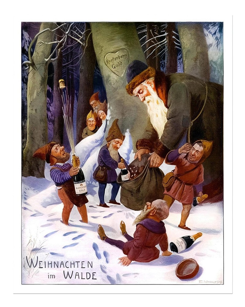 Charming Vintage Winter Scene Wall Art Poster Premium Quality