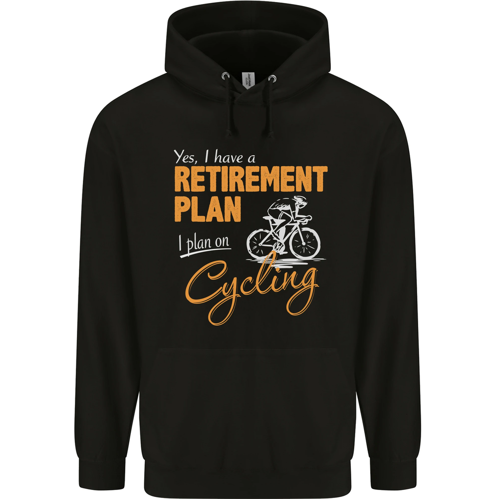 Sudadera con capucha divertida para hombre 80% algodón plan de retiro ciclista