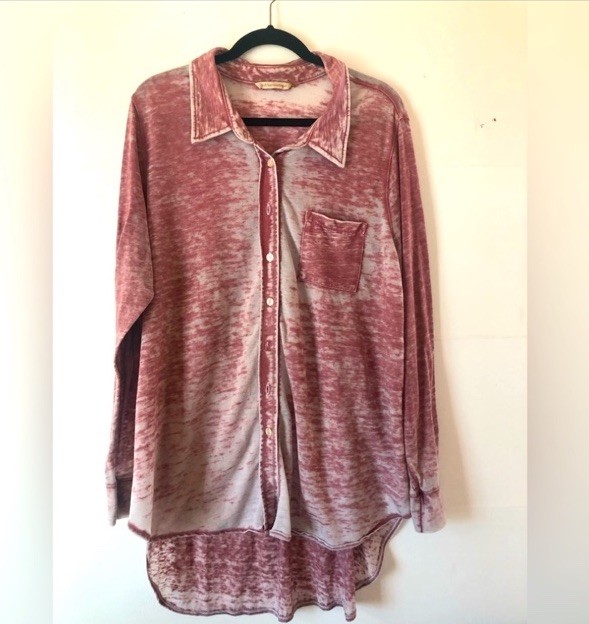 Soft Surroundings Women’s 3X Tunic Burnout Knit Distressed Comfy Cruiser Travel