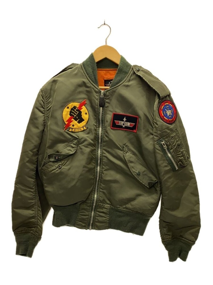 Alpha Industries 80S/Topgun/L-2B/Tohokushinsha/Flight Jacket/M/Nylon/Grn 30101