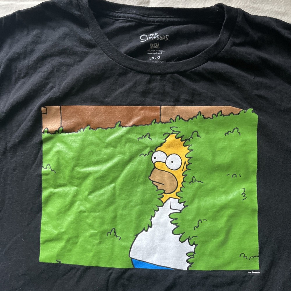The Simpsons Homer Bush Graphic T-Shirt Official Size Large