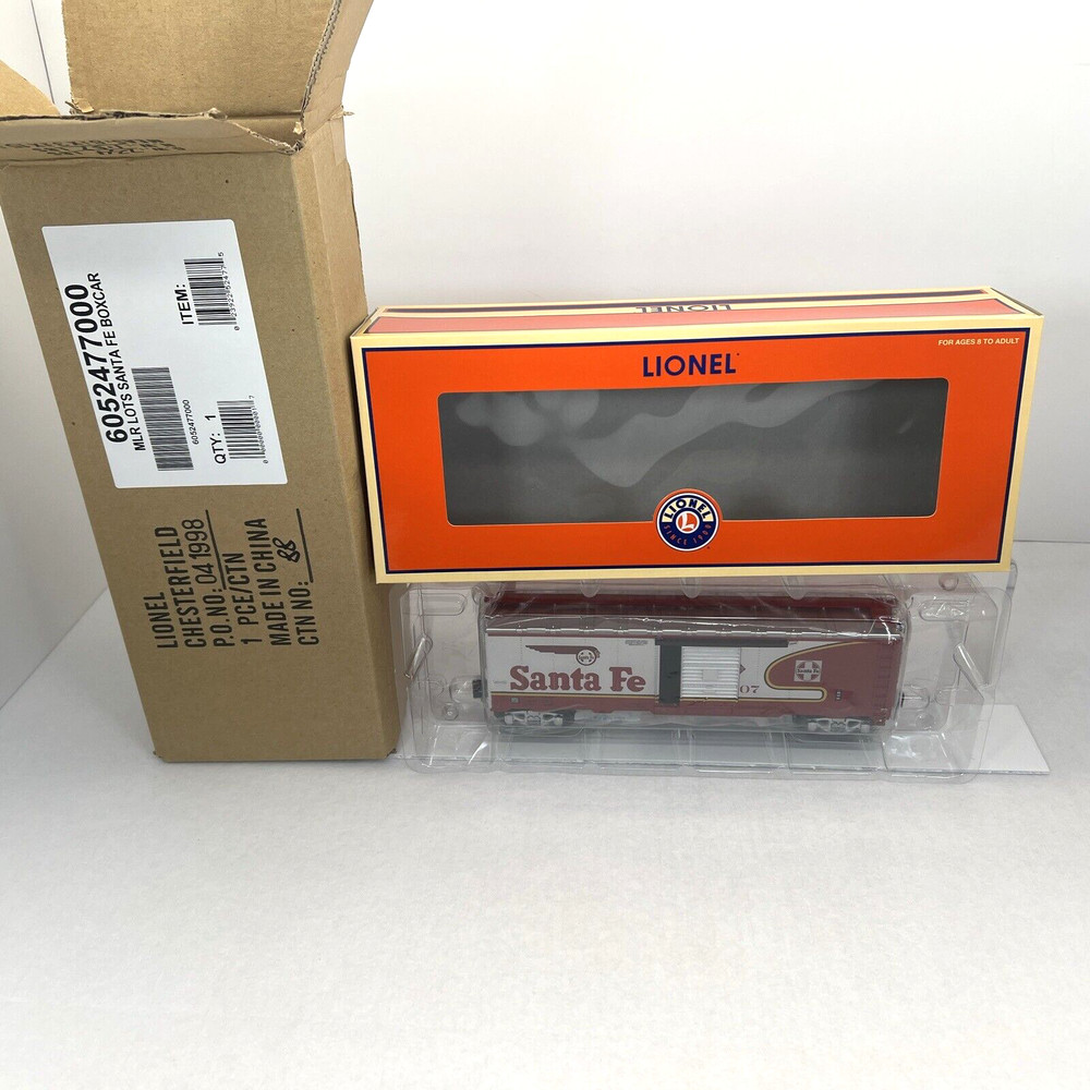 Lionel 6-52477 LOTS 2007 Santa Fe Warbonnet Boxcar O Gauge New Club Car #2807