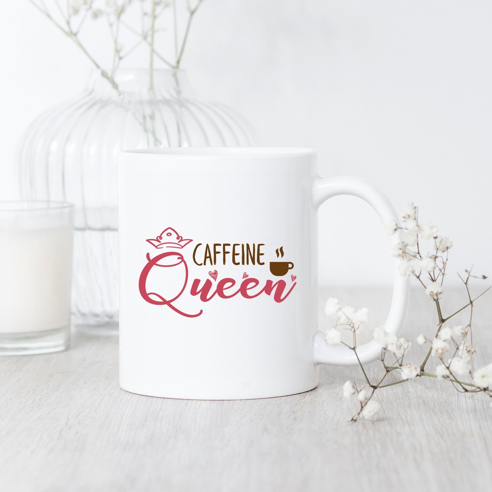 Caffeine Queen Mug for Coffee Lovers and Addicts Perfect Gift Idea