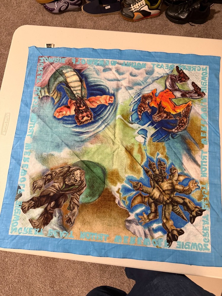 Acne Studios Monster Print Cotton Bandana Made in Italy FW