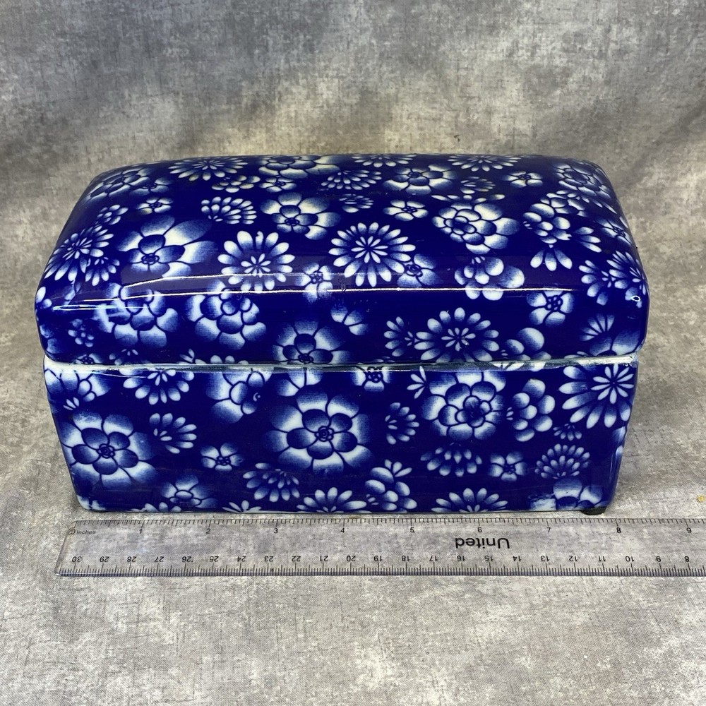Vintage Victoria Ware Ironstone Blue Box