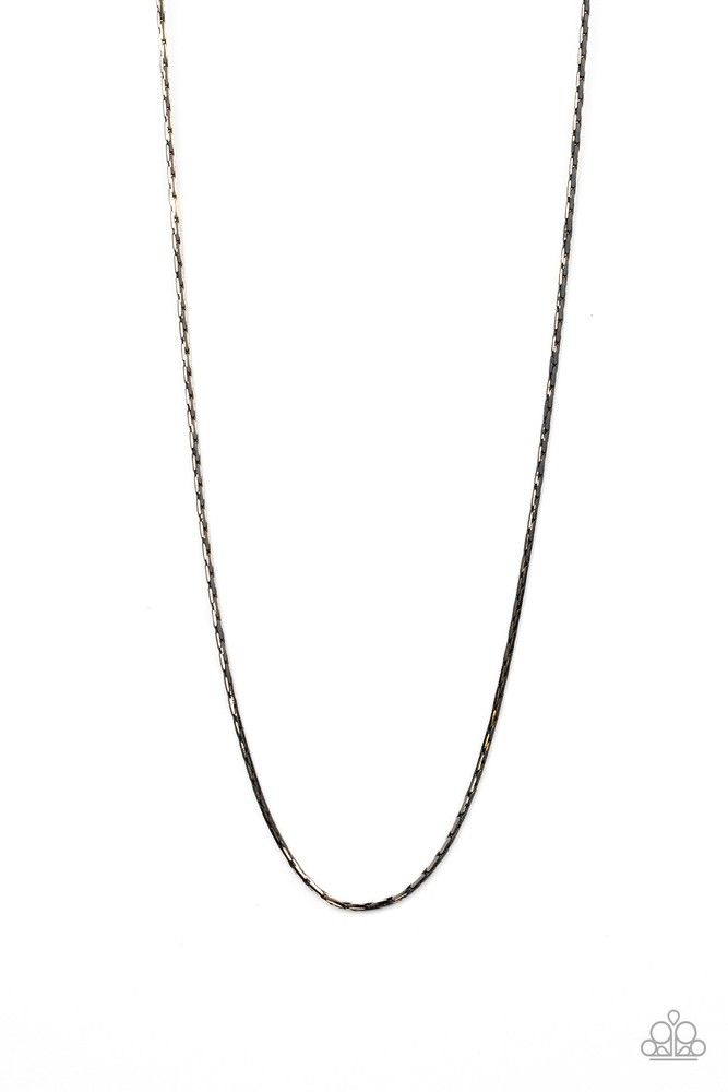 Game Day - Goldtone - Paparazzi Accessories Men's Necklace