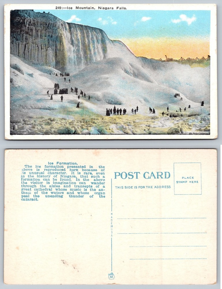 Vintage Niagara Falls Ice Mountain Postcard Rare Winter Scene MWM c1910s