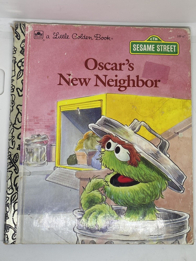 A Little Golden Book Oscar's New Neighbor 1992 Sesame Street Muppets /