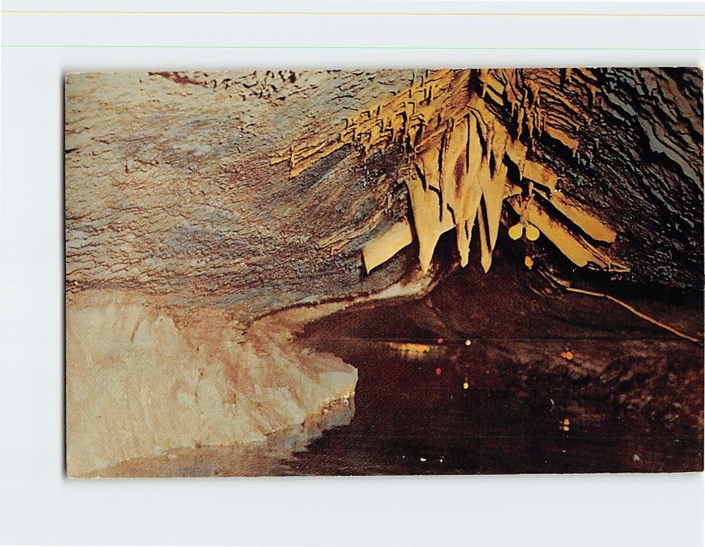 Postcard Stalactite Formation Spook Cave McGregor Iowa USA