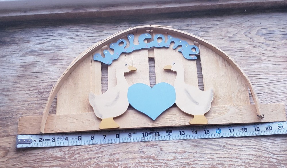 Goose Welcome Sign Handpainted Cottage Country Decor